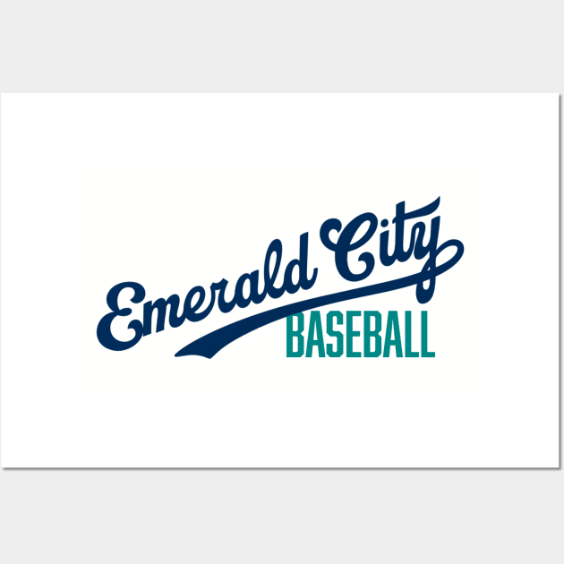 Emerald City Baseball Wall Art by Throwzack